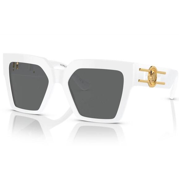 1010. Versace Medusa Deco Butterfly White Sunglasses - Picture 1 of 13
